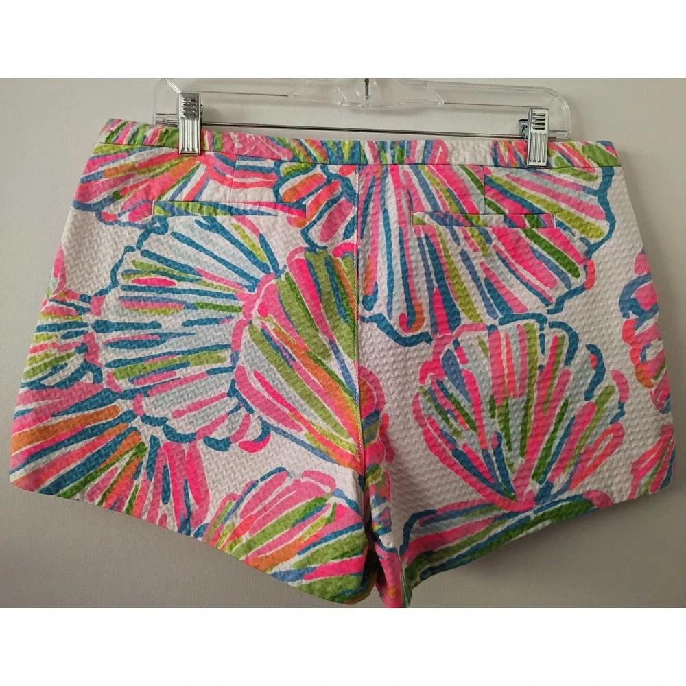 Lilly Pulitzer Sz 10 ADIE Bold Shellebrate Pink Print Shorts - Picture 8 of 8